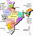 7 union territories of India on map - 7 union territories of India map (Southern Asia - Asia)