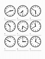 simple telling time worksheets for telling time beginners draw the ...