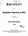 Amtsblatt für den Regierungsbezirk Köln 1840 : Köln (Regierungsbezirk ...