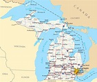 Printable Map Of Michigan With Cities