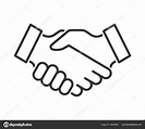 Handshake Line Icon Partnership Agreement Symbol Stock Vector Image by ...
