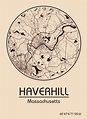 Karte / Map ~ Haverhill, Massachusetts - Vereinigte Staaten von Amerika ...