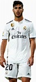 Marco Asensio Real Madrid football render - FootyRenders