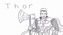 Thor Dibujo A Lapiz : Ilustraciones De Marvel Y Star Wars Por Adi ...