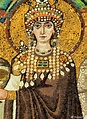 47年的东罗马马赛克画《狄奥多拉皇后与宫女》……