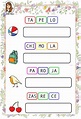 Ordenar las sílabas - Ficha interactiva Alphabet Preschool, Preschool ...
