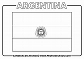 Bandera de argentina para colorear