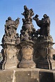 Statues On Charles Bridge; Prague, Czech Republic - Stock Photo - Dissolve