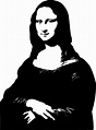 Mona Lisa simplified into a two-value image. | Pop art portraits, Black ...