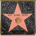 Personalized Hollywood Walk of Fame Star With Engraved Plaque, Created ...