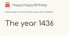 The year 1436: Calendar, history and birthdays
