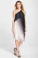 Halston Heritage One-Shoulder Dress with Drape Detail | Nordstrom