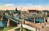 X0019986 Historische Ansicht der Hansestadt Bremen, Weserbrücke. - a ...