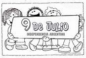 Colorear independencia de Argentina 9 de Julio - Jugar y Colorear