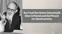 Rav Yosef Dov Halevi Soloveitchik - Shoah Survivor - YouTube