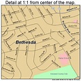 Bethesda Maryland Street Map 2407125