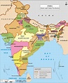 Take A Current Political Map Of India Showing Outlines Of States And ...