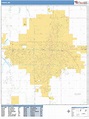 Fargo North Dakota Wall Map (Basic Style) by MarketMAPS - MapSales