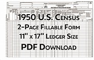 Printable Blank 1950 Census Form - Printable Forms Free Online