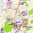 Athens map attractions - Athens city centre tourist map (Greece)