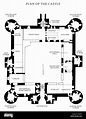 Floor plan of Bodiam Castle, East Sussex Stock Photo - Alamy