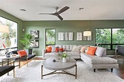 Olive Green Living Room Walls 30 Gorgeous Green Living Rooms and Tips ...