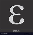 Epsilon greek letter icon Royalty Free Vector Image