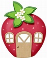 casita de fresa | Strawberry shortcake pictures, Felt ornaments ...