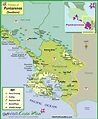 Mapa de Puntarenas Sur, Costa Rica - Go Visit Costa Rica