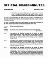 Board Of Directors Meeting Minutes Template