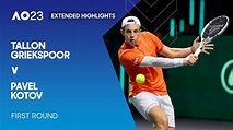 Tallon Griekspoor v Pavel Kotov Extended Highlights | Australian Open ...