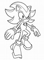 Smiling Shadow The Hedgehog Coloring Page - Free Printable Coloring Pages