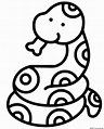 Coloriage serpent facile maternelle - JeColorie.com