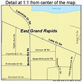 East Grand Rapids Michigan Street Map 2623980