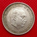 Spain 25 Ptas 1957 65 Coin Francisco Franco Caudillo de España Por La G ...