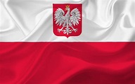 Download wallpapers Flag of Poland, Polish flag, Poland, Europe, silk ...