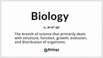 Biology - Definition and Examples - Biology Online Dictionary Branches ...