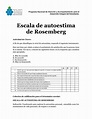 Escala de Autoestima de Rosenberg - Programa Nacional de Atención y ...