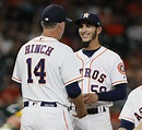 Look how happy Astros rookie Cionel Perez was to make his big league debut