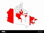 mapa de la bandera de canadá Fotografía de stock - Alamy