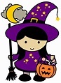 Cute Halloween Witch Girl Clip Art Image - ClipSafari