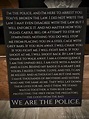 Thin Blue Line We Are the Police End of Watch Quote Wood - Etsy