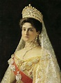 an old photo of a woman wearing a tiara