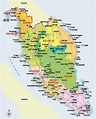 West malaysia map - Map of west malaysia (South-Eastern Asia - Asia)