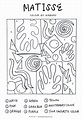 Henri Matisse Art Colouring Page for Kids | Feeding Stick Figures ...