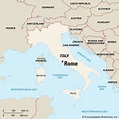 Rom-Land-Karte - Politische Karte von Rom (Lazio - Italien)