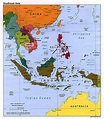 Mapa político detallada del Sudeste Asiático con capitales - 1997 ...