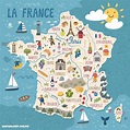 ⊛ Mapa de Francia ·🥇 Político & Físico Para Imprimir | Colorear