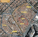Plano del casco medieval de Barcelona - Tamaño completo