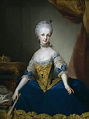 Portrait de Marie-Josèphe d'Autriche, avec un éventail, 1767 Anton ...